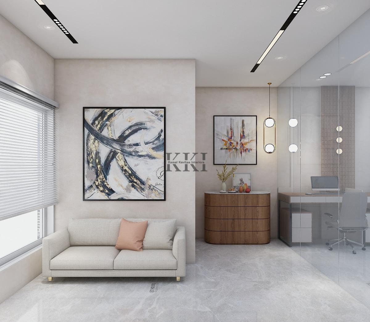 Managing Director cabin designed for a luxury office in jaipur