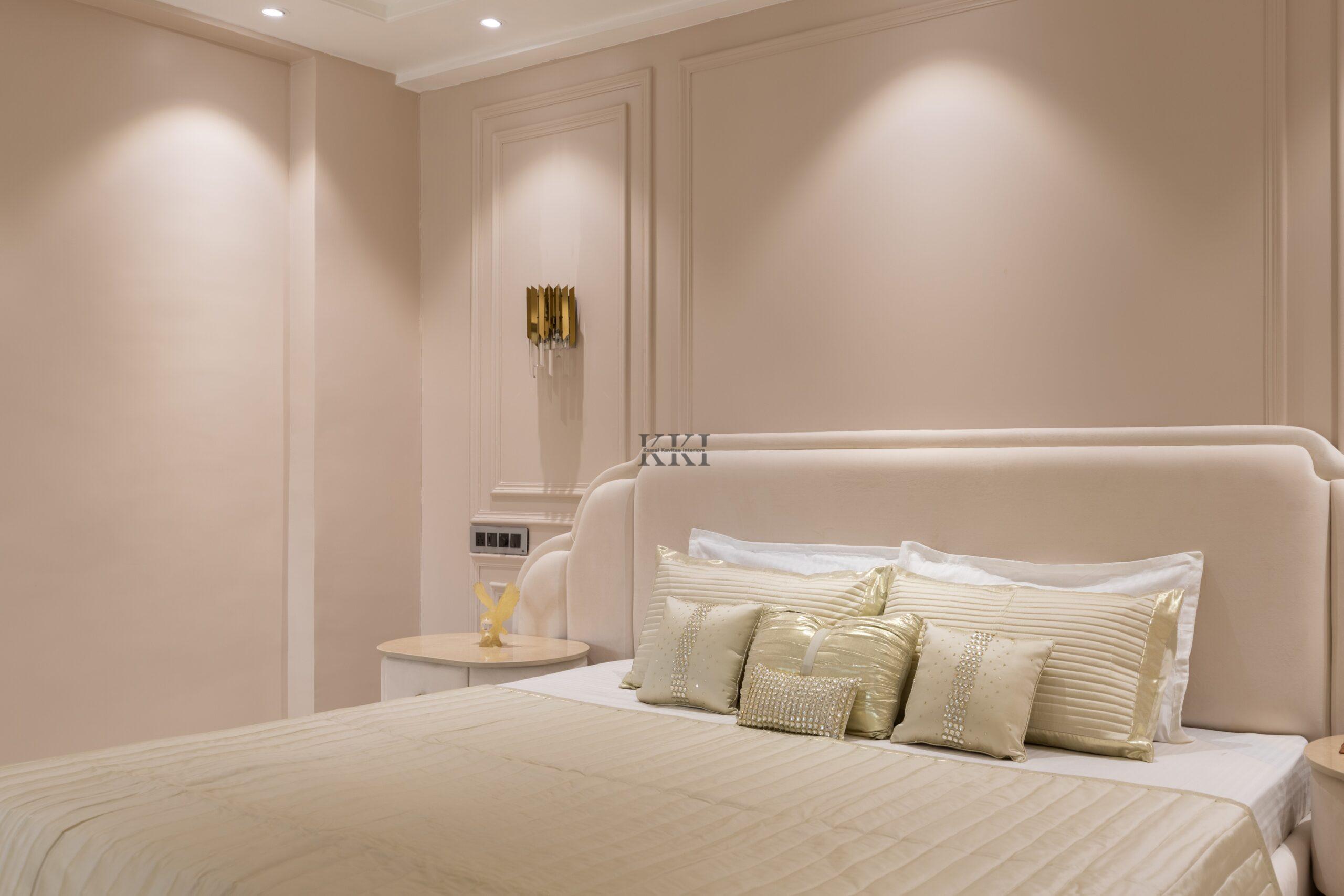 Bedroom decor for the penthouse in jaipur