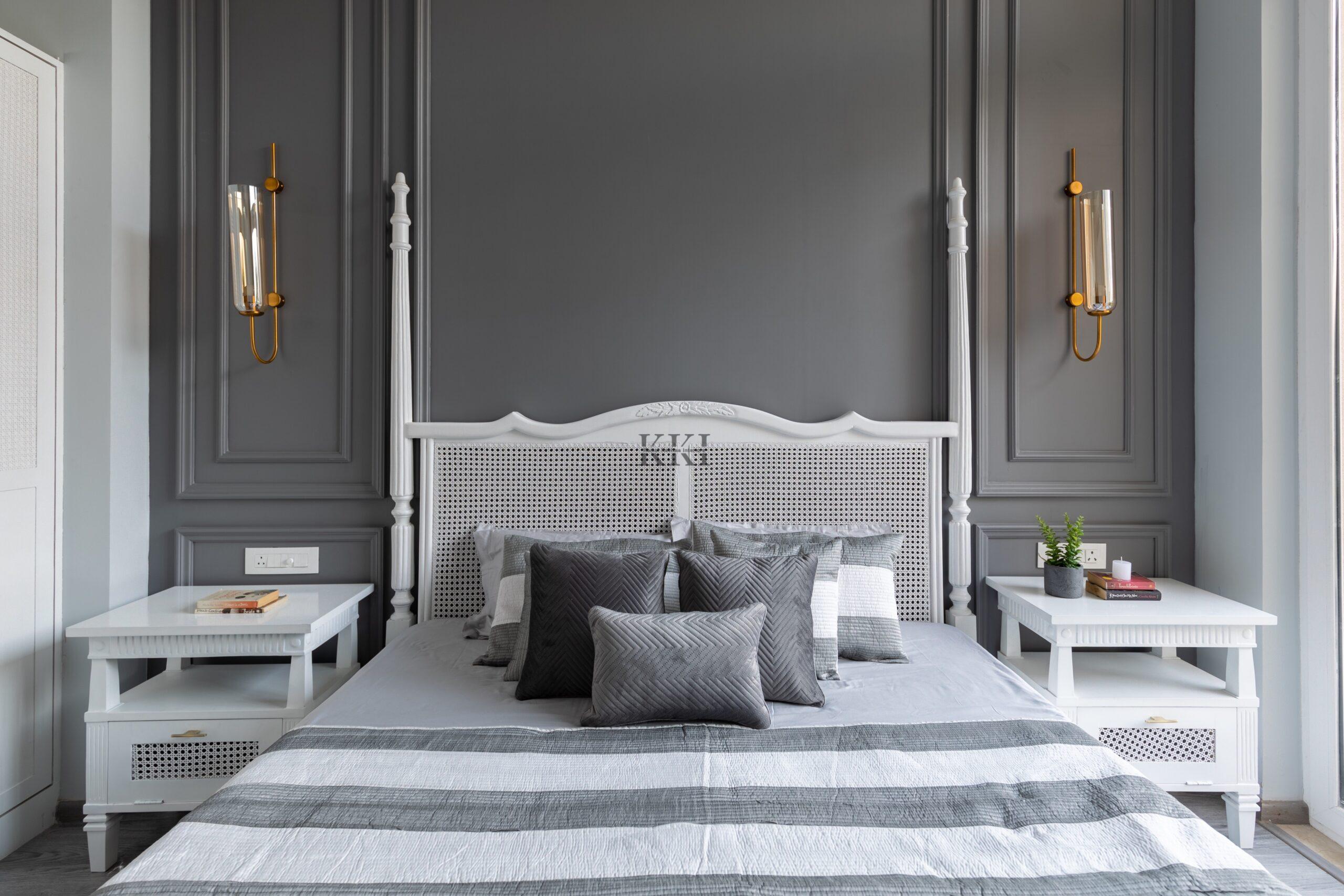 Bedroom interiors of jaipur home