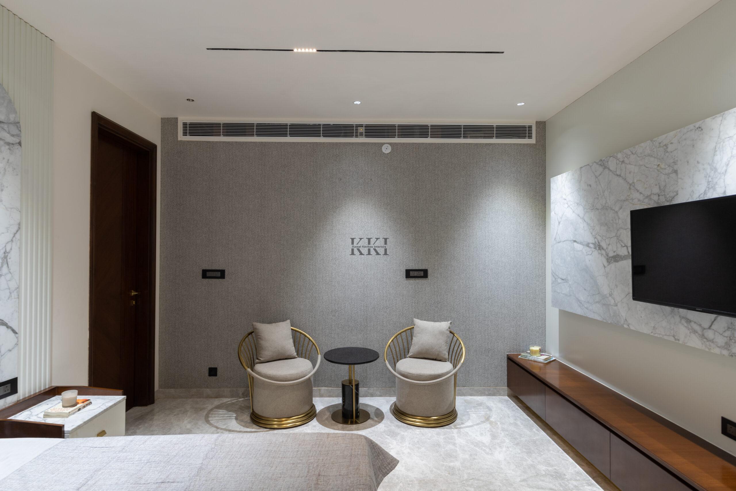 bedroom interiors for the villa in jaipur