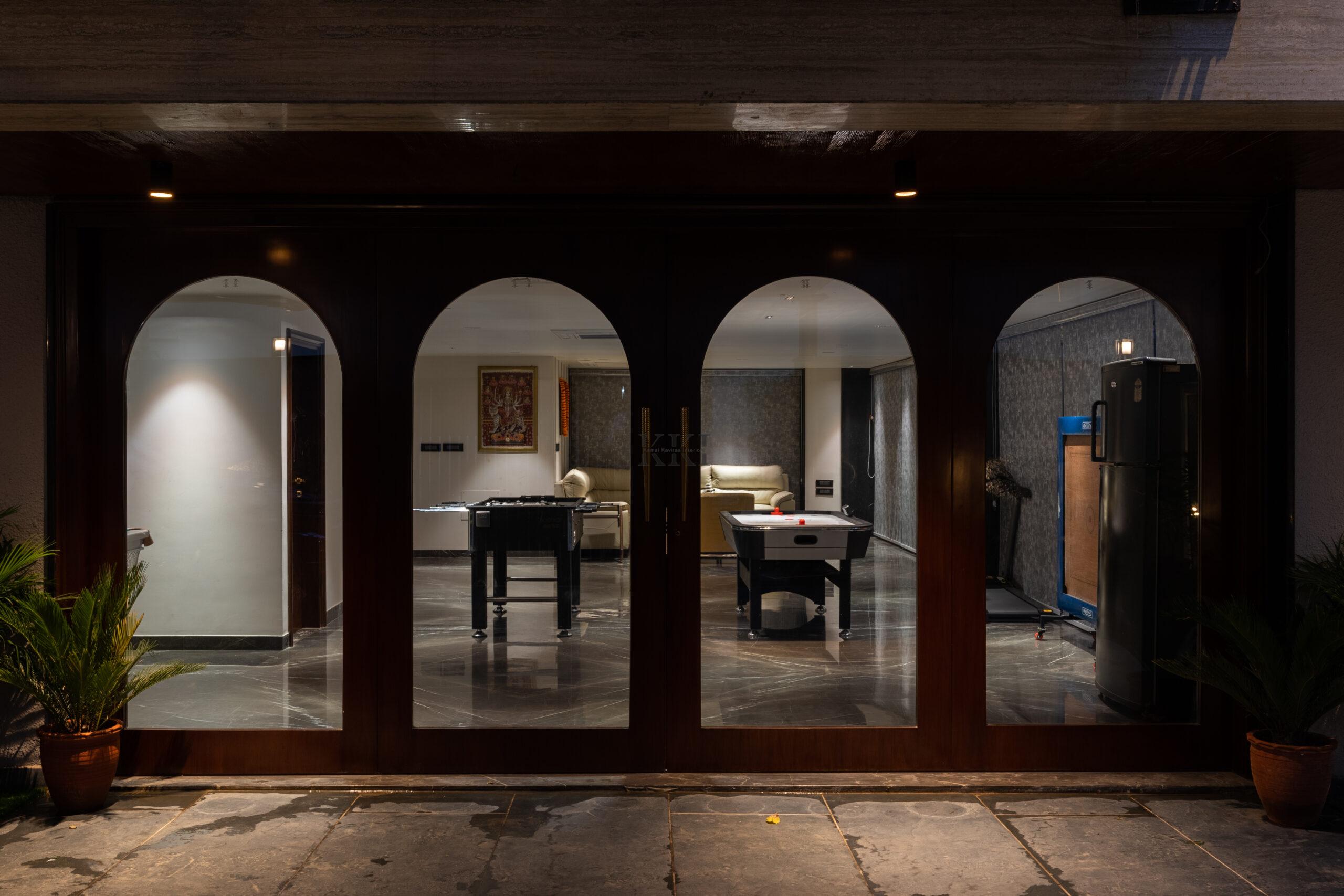 Main entry door of the house on the stilt floor